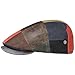 Produktbild LIERYS Capri Bic Leder Patchwork Flatcap Ledercap Schirmmütze Schiebermütze Herren - Made in Italy mit Schirm, Futter Frühling-Sommer Herbst-Winter - 62 cm bunt