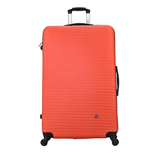 Inusa Royal 32 Inch Extra Large Hardside Spinner Luggage With Ergonomic Handles, Travel Suitcase With Four Spinner Wheels And Studs, Orange #TOP1