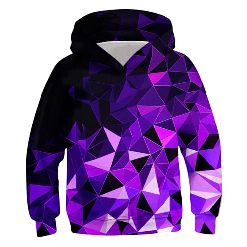 Image of Belovecol Boys Hoodies 3D Printed Hooded Sweatshirts with Pocket for 6-16Y | Pullover Hooded Style Pattern All-over Printed Long Sleeve Non-Fleece Soft Lightweight Tops for Kids