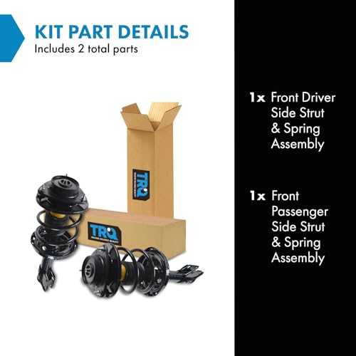 Image of TRQ Front Driver and Passenger Side Strut and Spring Assembly Set Loaded | For 05-09 Subaru Outback
