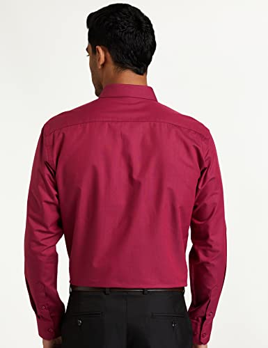Image of Men's Solid Cotton Blend Formal Shirt with Pocket | Plain Design with Spread Collar & Full Sleeves - Regular Fit (Pack of 2)