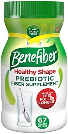 Benefiber Healthy Shape Prebiotic Fiber Supplement Powder for Digestive Health, Daily Fiber Powder - 67 Servings (17.6 Ounces)