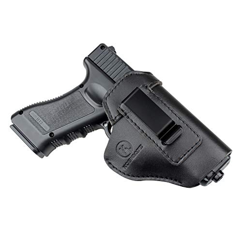 Kosibate IWB Leather Holster, Gun Holster for G17 G19 G22 G23 G26 / Sig P226 P229 SP2022 / Springfield XD XDS XDM/S&W M&P Shiedld 9MM(Black)