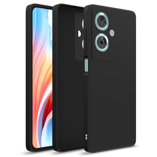 Image of Outlouders Back Cover for Oppo A79 5G | Camera Protection | Durable Soft Matte Silicone Bumper Case (Black)