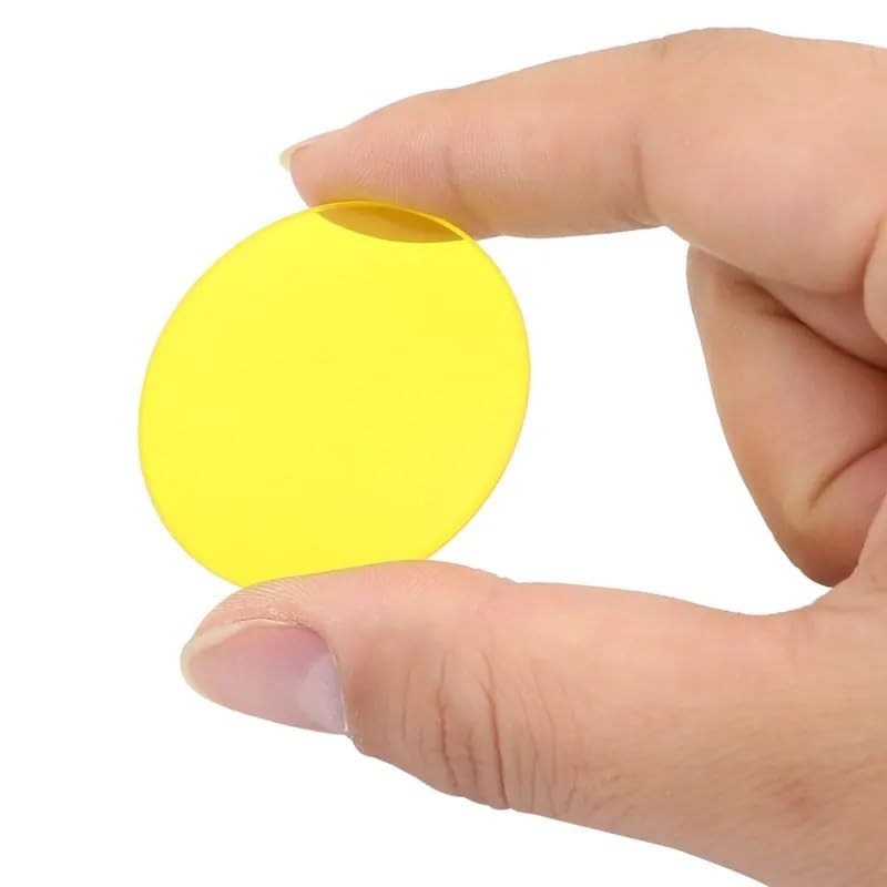 Microscope Accessories Kit 1PCS Microscope Filter Diameter 45mm Transparent Blue/Green/Yellow Optical Glass for Biological Microscope Microscope Slides(White)