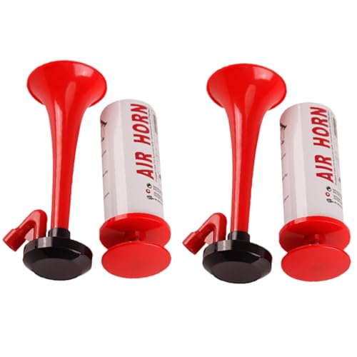 Klaxon à air portable FOMIYES en aluminium et ABS, lot de 2 cornes de supporter pour vos fêtes