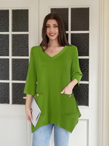 Image of Bulotus Womens Sweaters 2025 Winter Cowl Neck Long Asymmetrical Tunic Sweaters for Leggings Holiday Vacation Tops