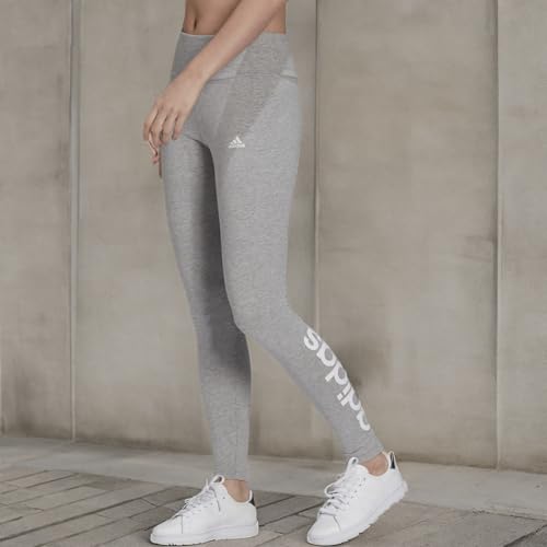 Mallas Essentials High-Waisted Adidas para Mujer Gris Talla S 3