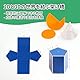 edxeducation 2D3D Geometrische Körper - 24er Set - 12 Formen, 12 Faltnetze und Anleitung - Mathe und Geometrie für Kinder, Mehrfarbig/Meereswellen (Ocean Tides)