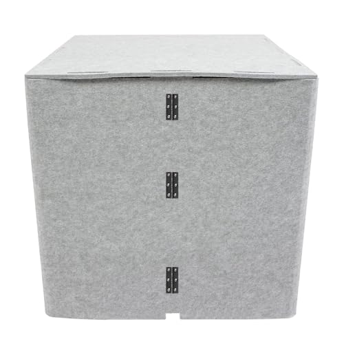 Escudo de aislamiento de sonido plegable, cabina vocal de escritorio portátil con paneles acústicos, fácil montaje, reducción de ruido y mejora del sonido para estudio de grabación, gris, 23.6in miniatura 6