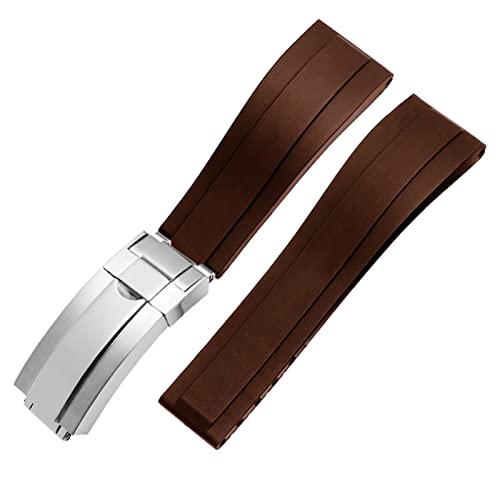 Bracelet montre silicone 21mm anti-irritation fini les pertes avec boucle acier