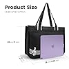 BestSounds Piano Bag, Zipper Waterproof Music Book Tote Bag Piano Accessories for Women, Gifts for Musicians (Black Music) #4