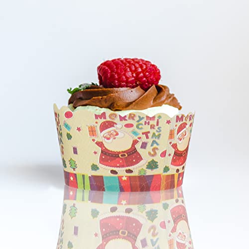 Cápsulas de repostería navideña PRETYZOOM para magdalenas y postres en panaderías 7