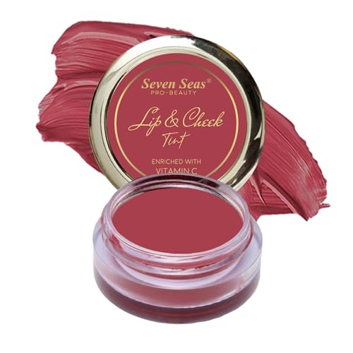 Seven Seas Lip & Cheek Tint Richness Of Essential Oils And Vitamin C For Lips, Eyelids & Cheeks, Matte Finish Give You a Soft Natural Glow (Hippie Pink)