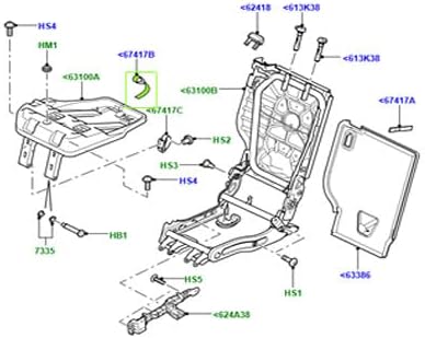 Miniatura 2 de Correa trasera de asiento original compatible con Land Rover Range Rover Sport 2005-2013 LR008700