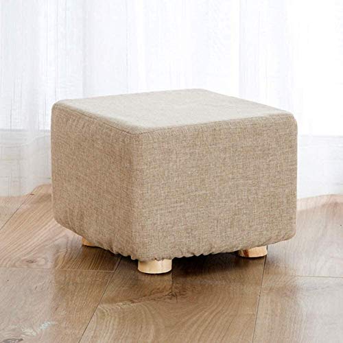 Tabouret Repose-Pieds Bois Massif Design Moderne Élégant Modèle Carré D - 2
