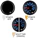 GlowShift Tinted 7 Color 30 PSI Turbo Boost/Vacuum Gauge Kit - Includes Mechanical Hose, T-Fitting & Wiring - Multi-Color Display - Black Dial - Smoked Lens - for Car & Truck - 2-1/16