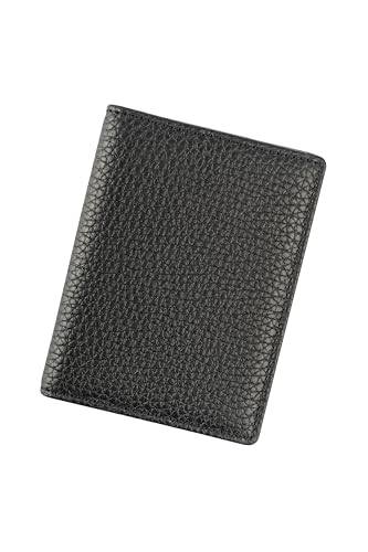 Men's Credit Card Holder, Black Leather Wallet, Slim Bi-fold Wallet, Compact Wallet, RFID blocking3