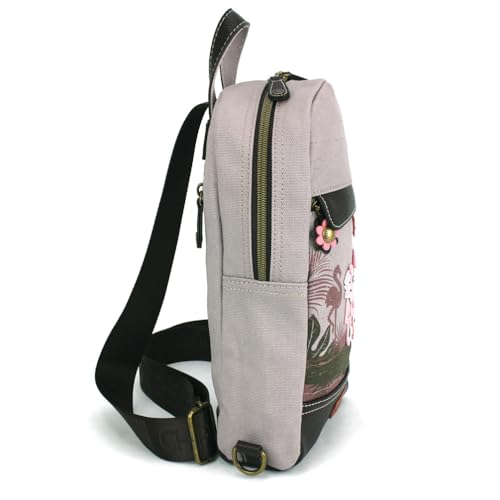 Image of CHALA Canvas Sling Bag Women RFID Protected Canvas Crossbody Backpack with Adjustable Strap