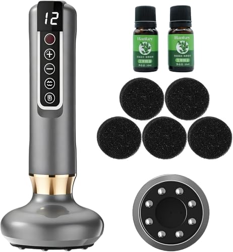 Wavy Chic Cellulite Massager Tool Anti Cellulite Massage Oil Electric Cupping Therapy Set with 12 Suction Modess for Arms Legs Body & Back Handheld Machine Masseur Anti-cellulite Silhouette Pro +