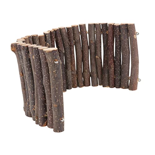 Abaodam 1Pc Pet Wood Fence for Hamsters Squirrels Animals Natural Grinding Tool Hiding Shelter Light Brown