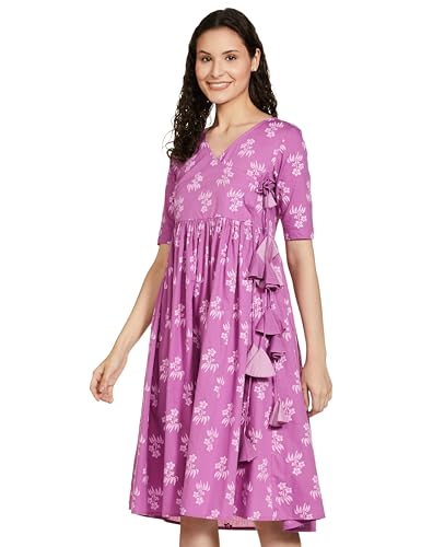 Image of Amazon Brand - Myx Women's Cotton Relaxed Fit A Line Kurta (Available in Plus Sizes)