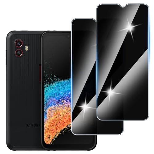 Hirshen [2 pieces] Privacy Screen Protector for Samsung Galaxy XCover 6 Pro, Anti-Peeping Film, 9H Hardness, Scratch-Resistant, Impact-Resistant, Anti-Peeping Bulletproof Film, Bubble-Free