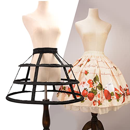 Image of Women Crinoline Petticoat Hoops Skirt Short Half Slip Underskirt for Girls Wedding Bridal Underskirt Slip