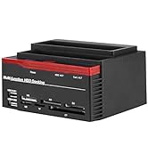 Dual-Bay External Hard Drive Docking Station, 2.5"/3.5" USB 3.0 to SATA &amp; IDE HDD Enclosure Docki...