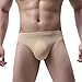 JHOKCI Mens Soft Comfortable Underwear Fashion Silky Bikini Sexy Bulge Pouch Underwears Beige