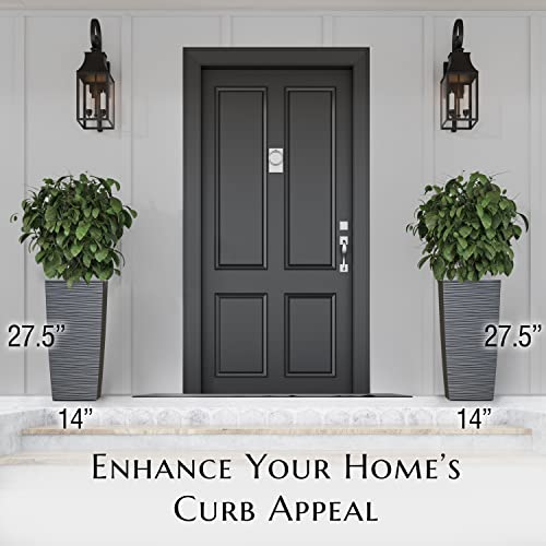 image for Mueller Janska M-Resin Heavy Duty Tall Planter, Indoor/Outdoor Grande 