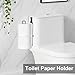 Matte Black Toilet Paper Holder Wall Mount, Storage Extra 2 Roll Tissue, Over The Tank Toilet Paper Holder, Tissue Holder for Bathroom Organizer, Small Bathroom Essential for New Home, 1Pcs