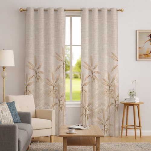 Image of STITCHNEST 'Whispering Gardens Series' Premium Heavy Polyester 100% Blackout Curtains 7 Feet Long Set of 2 | Door Curtain 7 Feet x 4 Feet | Perfect for Home Decor