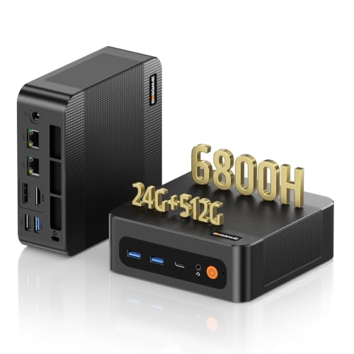 Image of BOSGAME P6 Neo Mini Gaming PC, Ryzen 7 6800H, 24GB RAM, 512GB PCIe SSD