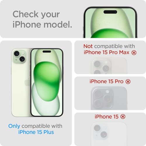 Image of Tempered Glass Screen Protector Compatible for iPhone 15 Plus with Edge-to-Edge Protector and Easy Installation Kit, Pack of 1, Black