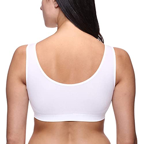 Image of Pack of 3 Girls Multicolor Non-Padded Wirefree Cotton Sports Bra AAJS14