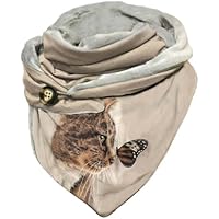 Hiseng Bufanda Triangular para Mujer Invierno e Otoño, Animal