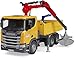 Bruder 03551 Scania Super 560R Construction Site Truck with Crane & 2 Pallets - 1:16 Vehicles, Construction Vehicle, Crane Truck, Toy from 4 Years