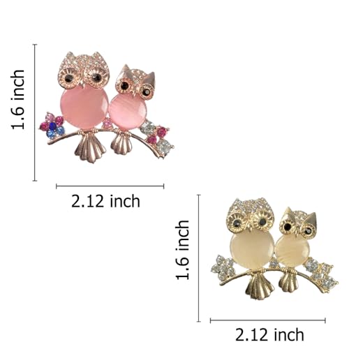 Image of ZOSTLAND Rhinestone Car Decorative Clip,Car Air Fresheners,Metal Vent Clip,Bling Auto Air Vent,Personalized Automotive Interior Decoration Accessories,Auto Decor Gift for Women,Men (2pcs Owl)