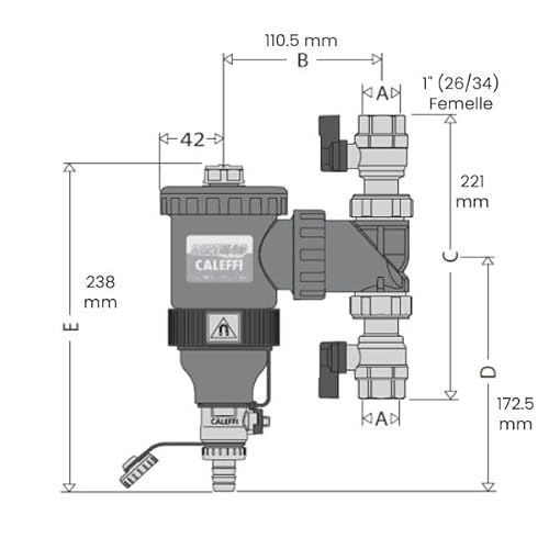 Thermador - Entgaser und Dekantiertopf – Thermador Dekantiertopf DIRTMAG schwenkbar mit Ventilen Ø 1 Zoll weiblich