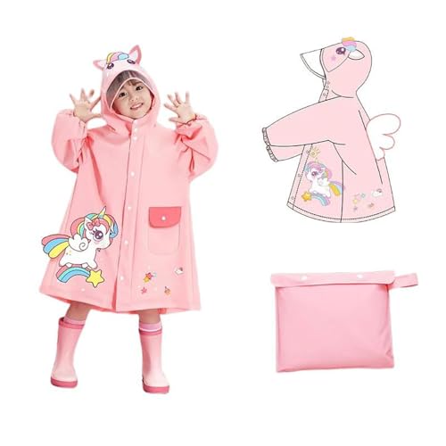 Image of Bold N Elegant 3D Kids Cartoon Soft Luxurious Waterproof Raincoat Rain Jacket Rain Suit with Backpack Space and a complimatory Storage Pouch for Kids Boys n Girls