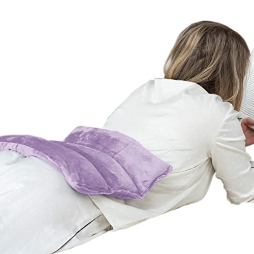 Herbal Concepts Aromatherapy Rectangular Shaped Microwaveable Wrap Made of Organic Flaxseed, Yarrow, & Hops for Lower Back | Back Pack Soothes Stress & Pain | Available in Lavender