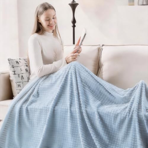 EMME Kuscheldecke 200x230 Fleece Weich Warm Flauschig Grün Tagesdecke – Ansicht 6