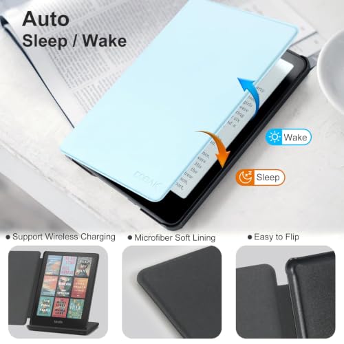 Image of CoBak Magnetic Case for 7 inch Kindle Paperwhite 12th Gen 2024 and Kindle Colorsoft - Compatible with iPhone MagSafe, for Samsung /Belkin /Anker Wireless Charging Pads, Lightweight, Auto Sleep Wake