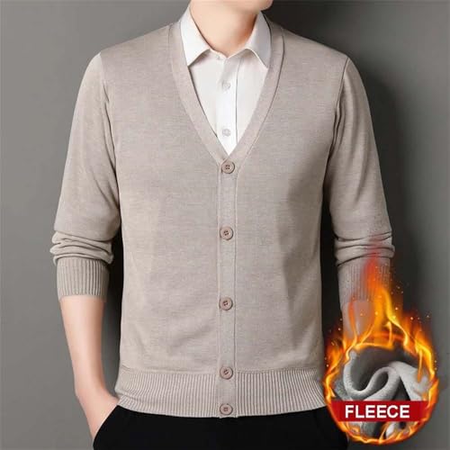 Men Button Front Cardigan Sweater Casual Soft Lightweight V Neck Long Sleeve Knitwear2