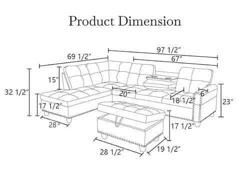 Trygoal Modular Leather Sofa