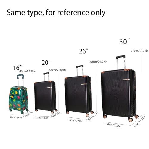 4-Piece Lightweight Hard Shell Luggage Set with 360° Dual Rotating Wheels and Password Lock3