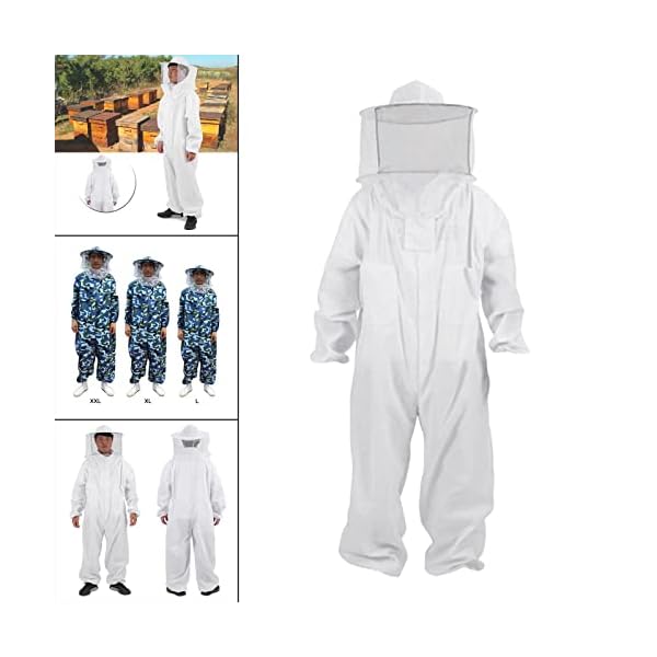 Perfeclan Imkeranzug, Imkeranzüge Overall Outfit Ausrüstung Bienenzuchtbedarf mit schützender, selbsttragender, runder… – Bild 7