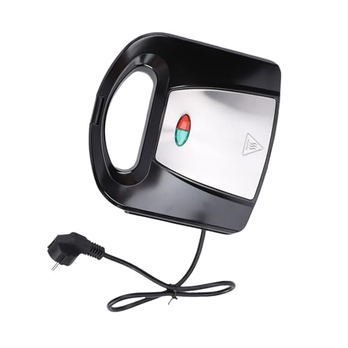 Qcwwy Panini Press Parrilla Eléctrica Prensa Panini Eléctrica 750W Revestimiento Antiadherente Temperatura Ajustable Compacto Eléctrico Maker Hamburguesas Press Grill Waffle Maker para Hamburguesas