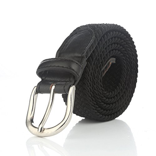 La mejor comparación de Cinturones para Niño para comprar hoy. 38 Gelante® - Cinturones trenzados elásticos de tela elástica para niños, Negro -, Small